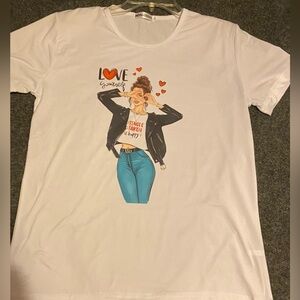 Love yourself Screen Print  T-Shirt